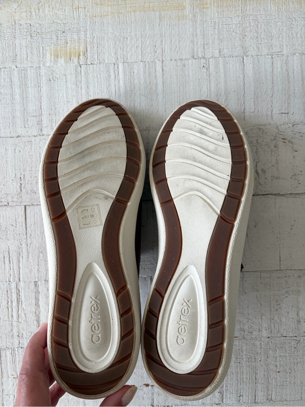 Aetrex Jenna Slip On Shoes size 10 Brown Leather Casual Comfort Loafer Zipper - Picture 10 of 12